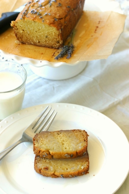 Gluten Free Lavender Pound Cake {Paleo, Dairy free}