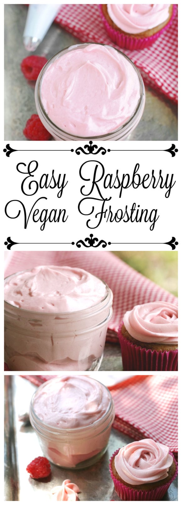 easy raspberry vegan frosting
