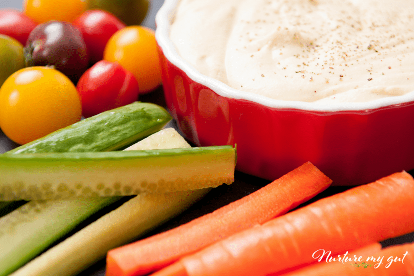 Hummus with Veggies-25 Gluten Free Snacks for Kids