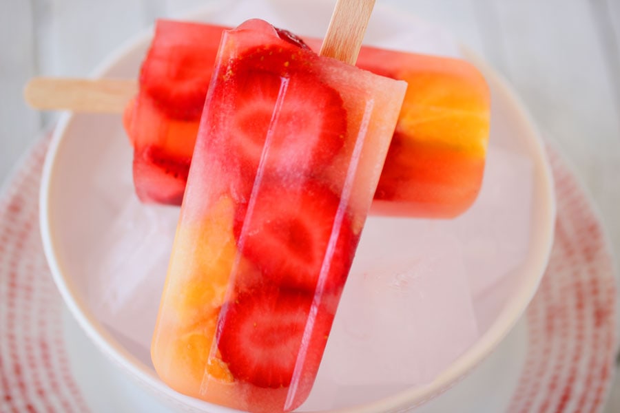 strawberry popsicles