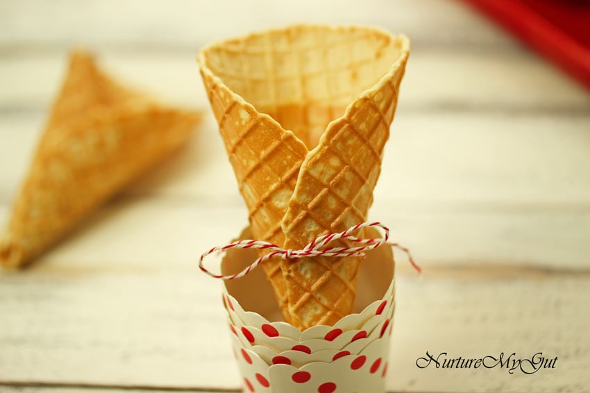 Gluten Free Waffle Cones - dairy free and vegan! - summer recipe