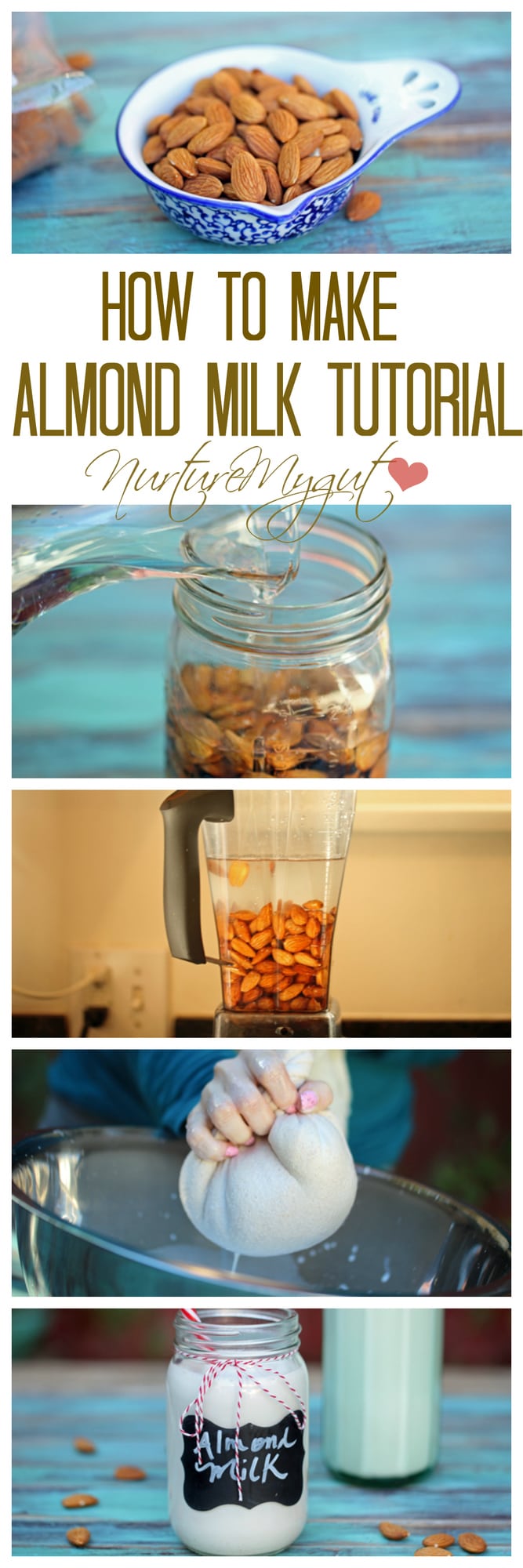 how to make almond milk tutorial