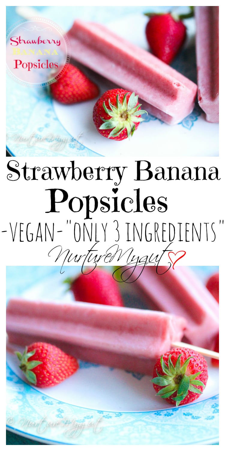 Strawberry Banana Popsicles