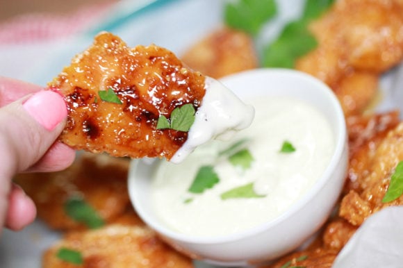 sweet and spicy gluten free chicken fingers