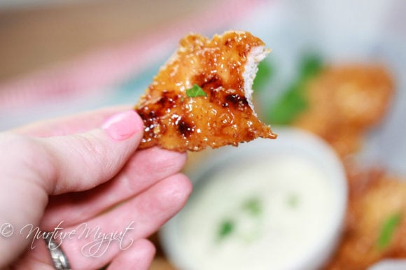 sweet and spicy gluten free chicken fingers