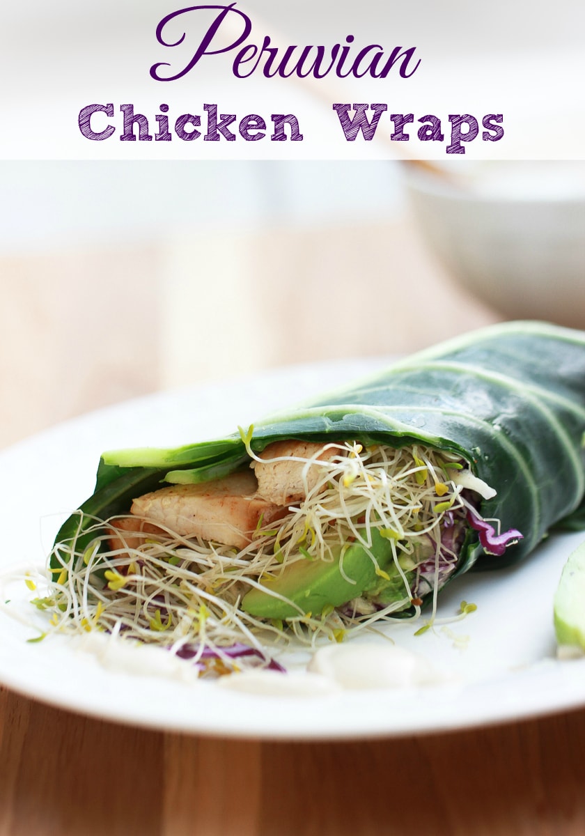 peruvian chicken wraps