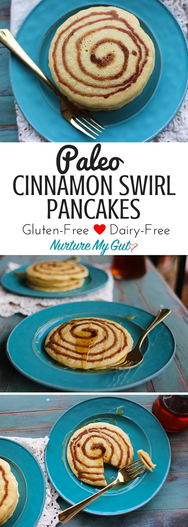 Paleo Cinnamon Swirl Pancakes
