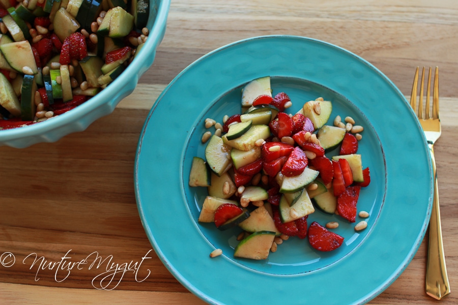 Nutty Strawberry Cucumber Salad