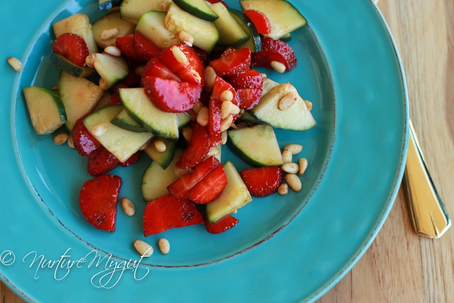 Nutty Strawberry Cucumber Salad