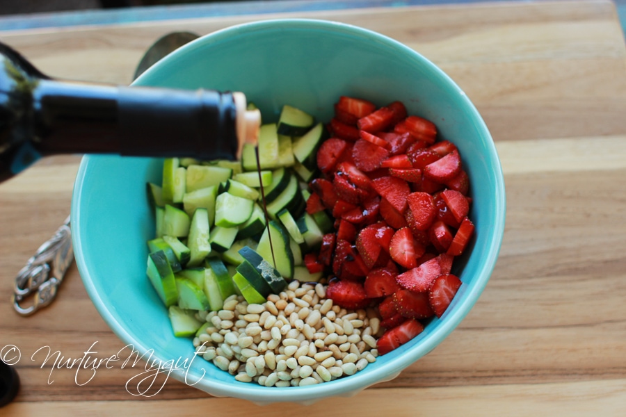 Nutty Strawberry Cucumber Salad