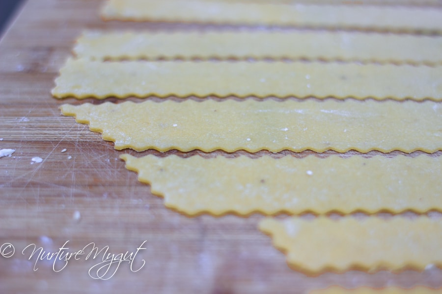 Handmade gluten free regiment pasta