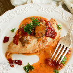 Paleo honey dijon chicken with bacon, mushrooms and sun-dried tomatoes_-7