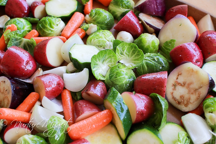 How to Roast Vegetables Whole30 friendly