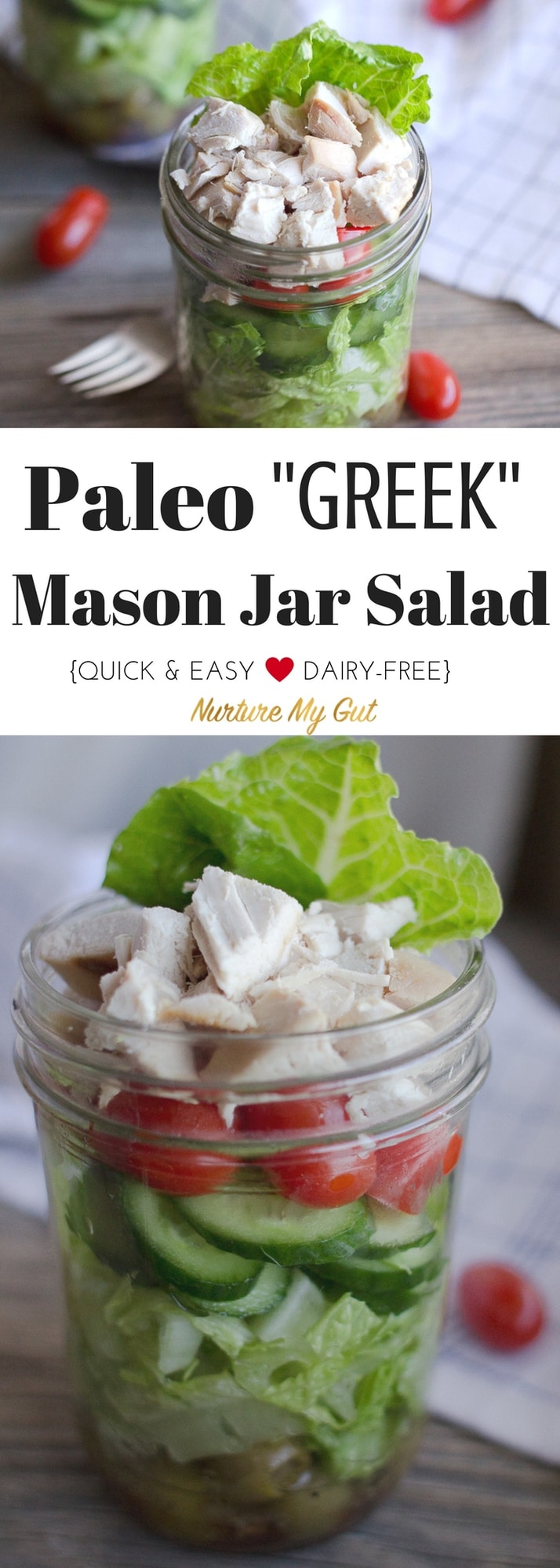 Paleo Greek Majon Jar Salad Recipe