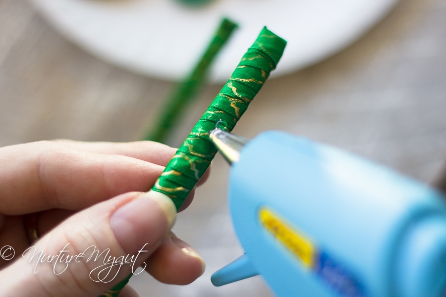 DIY St. Patrick's Day Felted Green Glitter Heart Headband