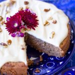 Gluten-free Banana Spice cake w/ Vegan Cream Cheese-a Moist, flavorful and dreamy dessert for a very special occasion.