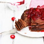 gingerbread pancakes with cranberry compote