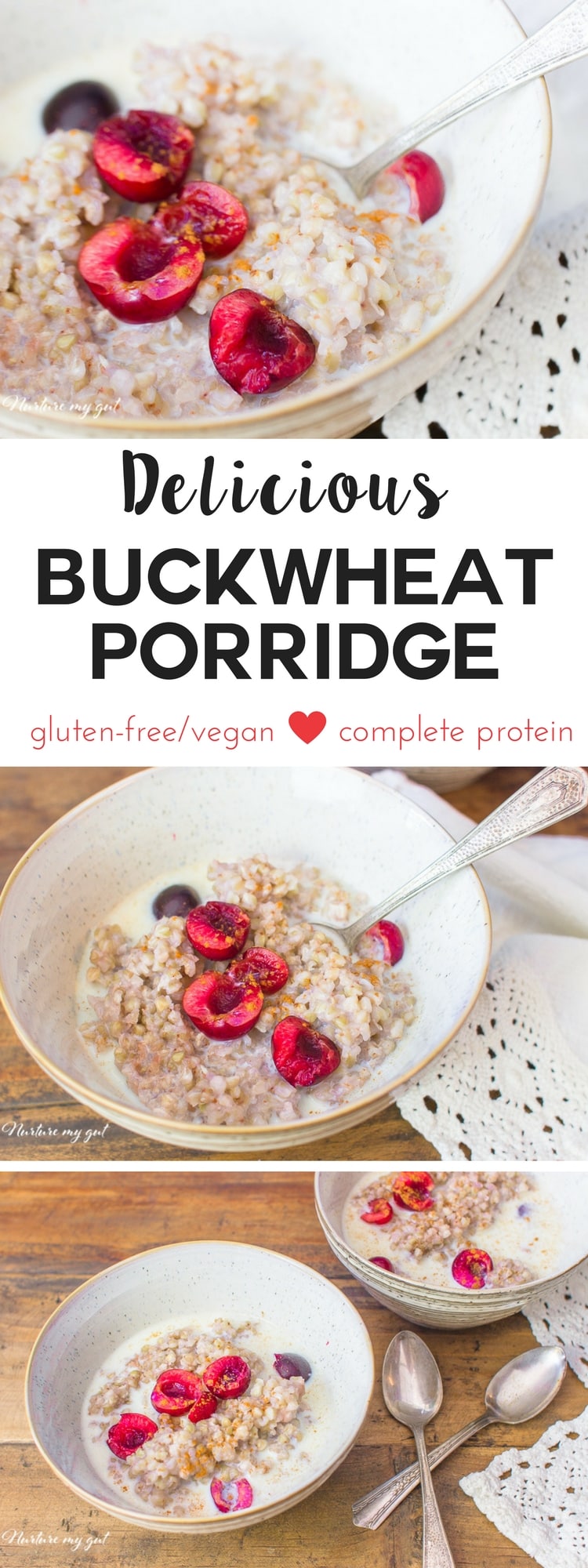 Easy Buckwheat Porridge for Breakfast {Gluten free/Vegan}