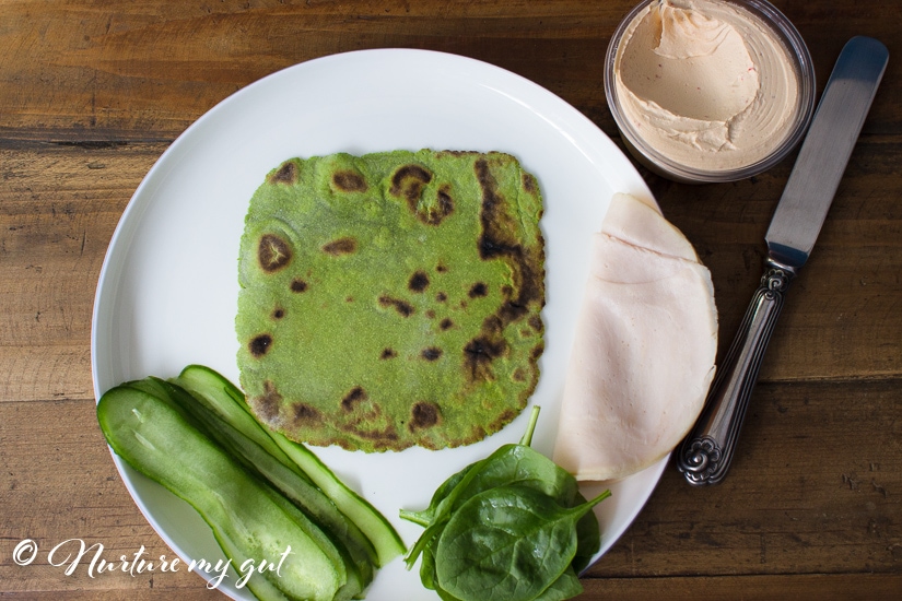 Gluten Free Spinach Turkey Cucumber Roll Ups