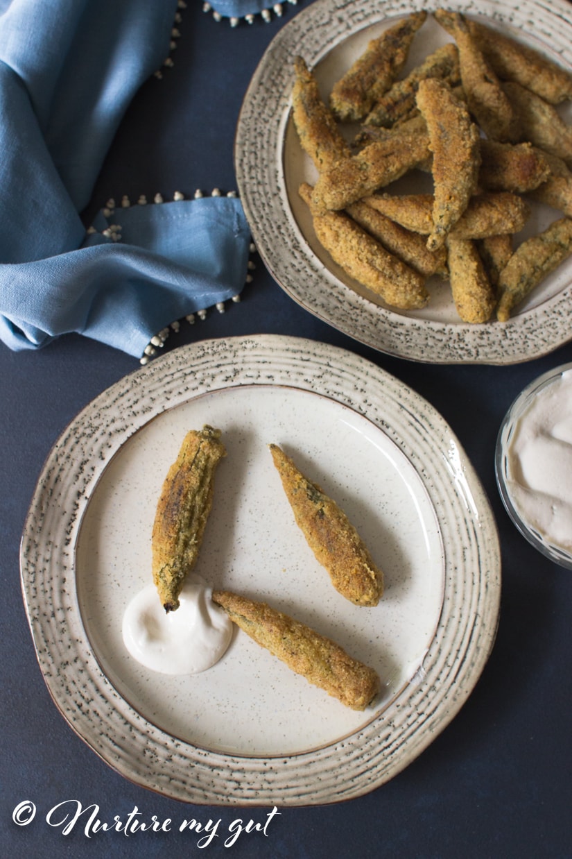 Crispy Oven Fried Okra Recipes {Gluten Free/Paleo/Dairy Free}