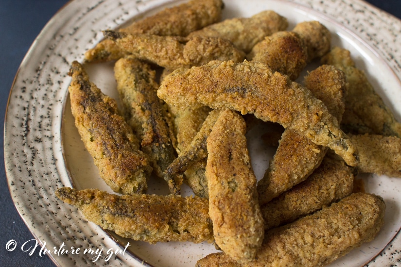 Crispy Oven Fried Okra Recipes {Gluten Free/Paleo/Dairy Free}