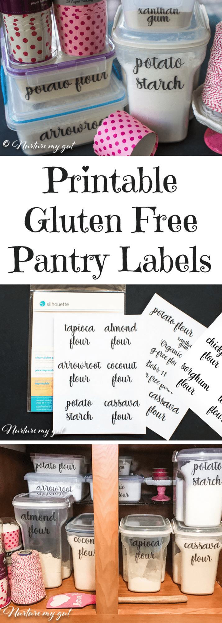 printable gluten free pantry labels free printables whandwritten font