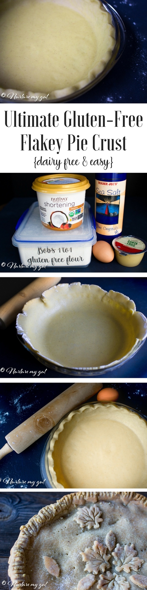 Ultimate Gluten-Free Flakey Pie Crust Recipe. This "pillsbury style" pie crust is perfect for making pot pie, pumpkin pie and many more fabulous desserts! This pie crust is completely gluten and dairy free.