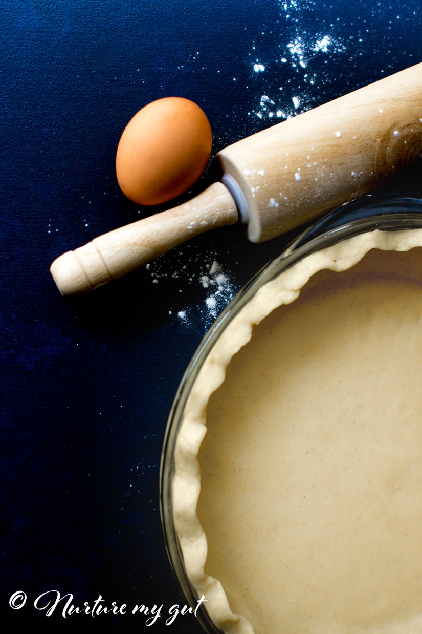 Ultimate Gluten-Free Flakey Pie Crust Recipe. This pillsbury style pie crust is perfect for making pot pie, pumpkin pie and many more! Dairy free. 