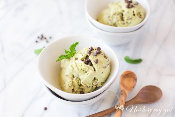 No-Churn Vegan Mint Chip Ice Cream Recipe {Easy} | Nurture My Gut