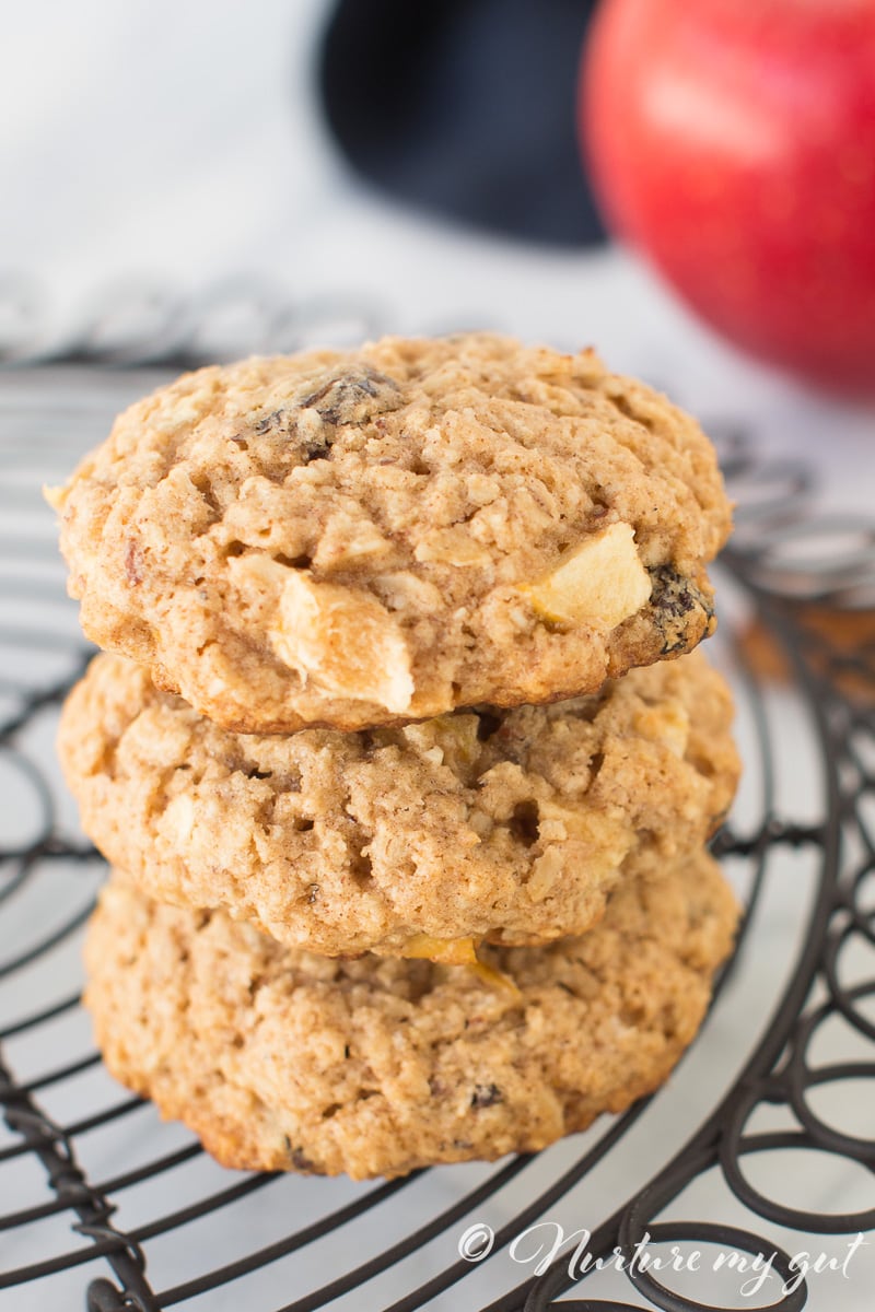 Gluten Free Apple Cinnamon Oatmeal Cookies