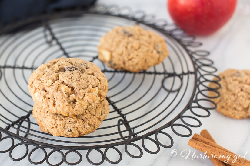 Gluten Free Apple Cinnamon Oatmeal Cookies