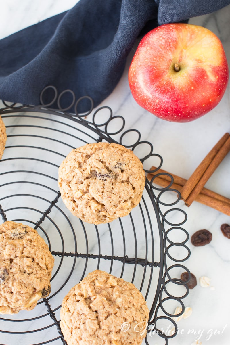 Gluten Free Apple Cinnamon Oatmeal Cookies