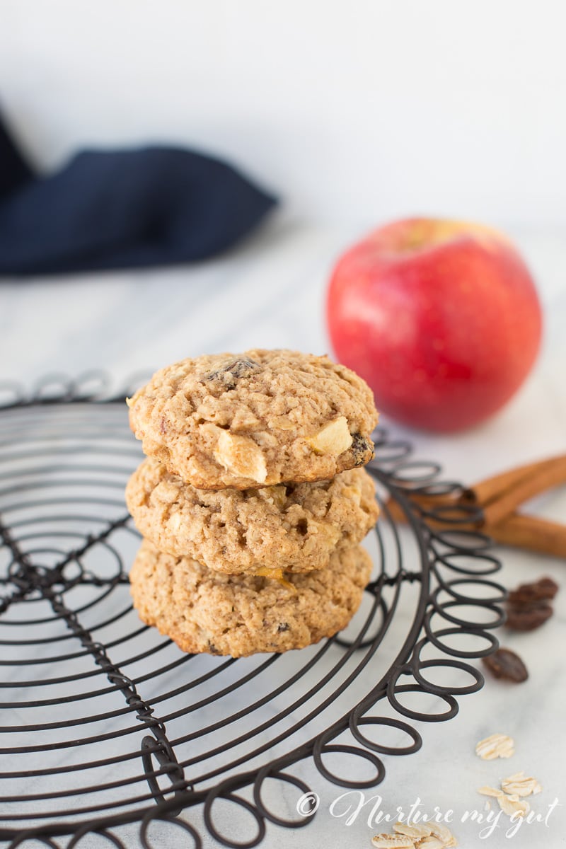 Gluten Free Apple Cinnamon Oatmeal Cookies