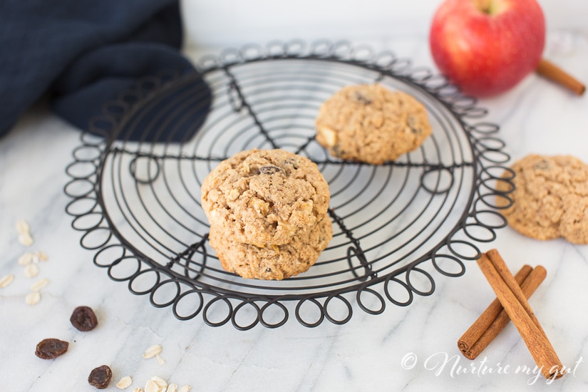 Gluten Free Apple Cinnamon Oatmeal Cookies