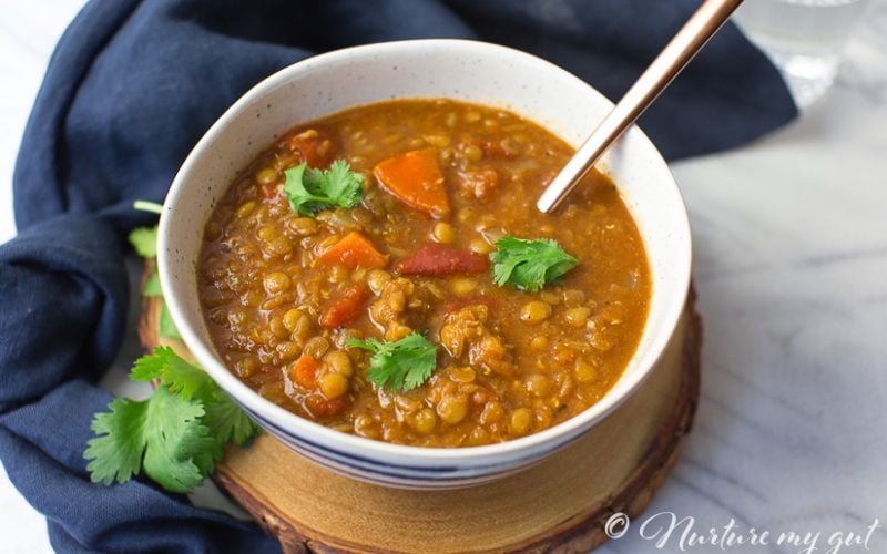 Delicious Homemade Vegan Tomato Lentil Soup Recipe