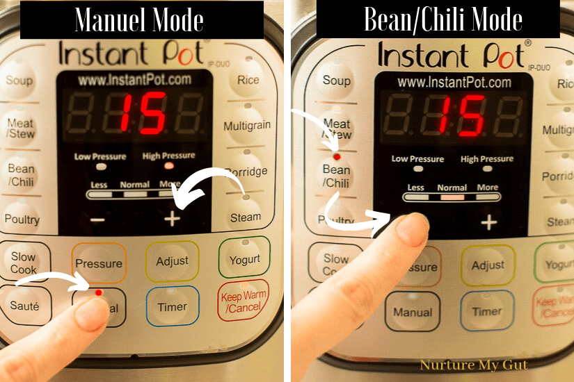 Instant Pot Chili Bean time settings