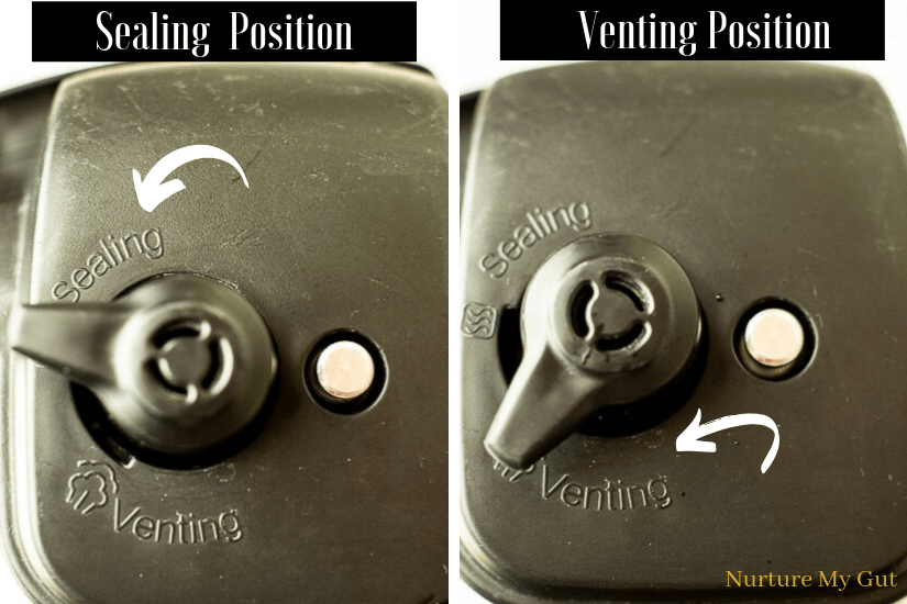 sealing and venting position for the instant pot