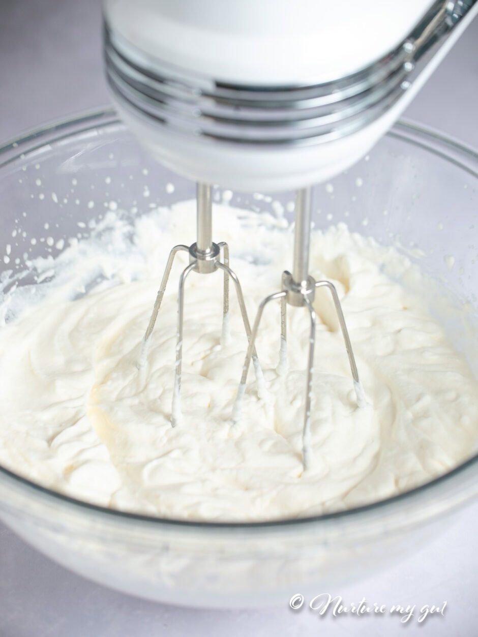 beat cream to medium peaks