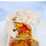 gluten free breakfast burritos with creamy sriracha sauce